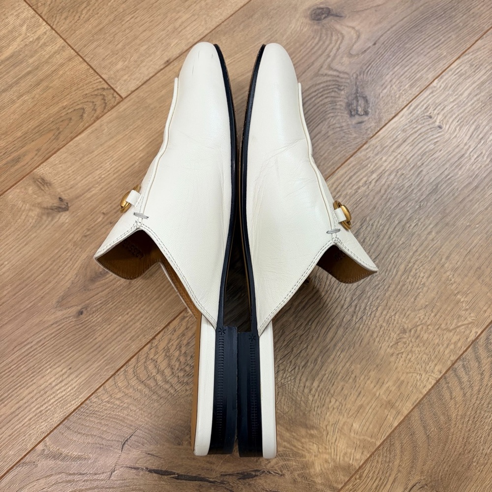 GUCCI Princetown horsebit mule in white leather - Size 38 / US 8 - Picture 10 of 12